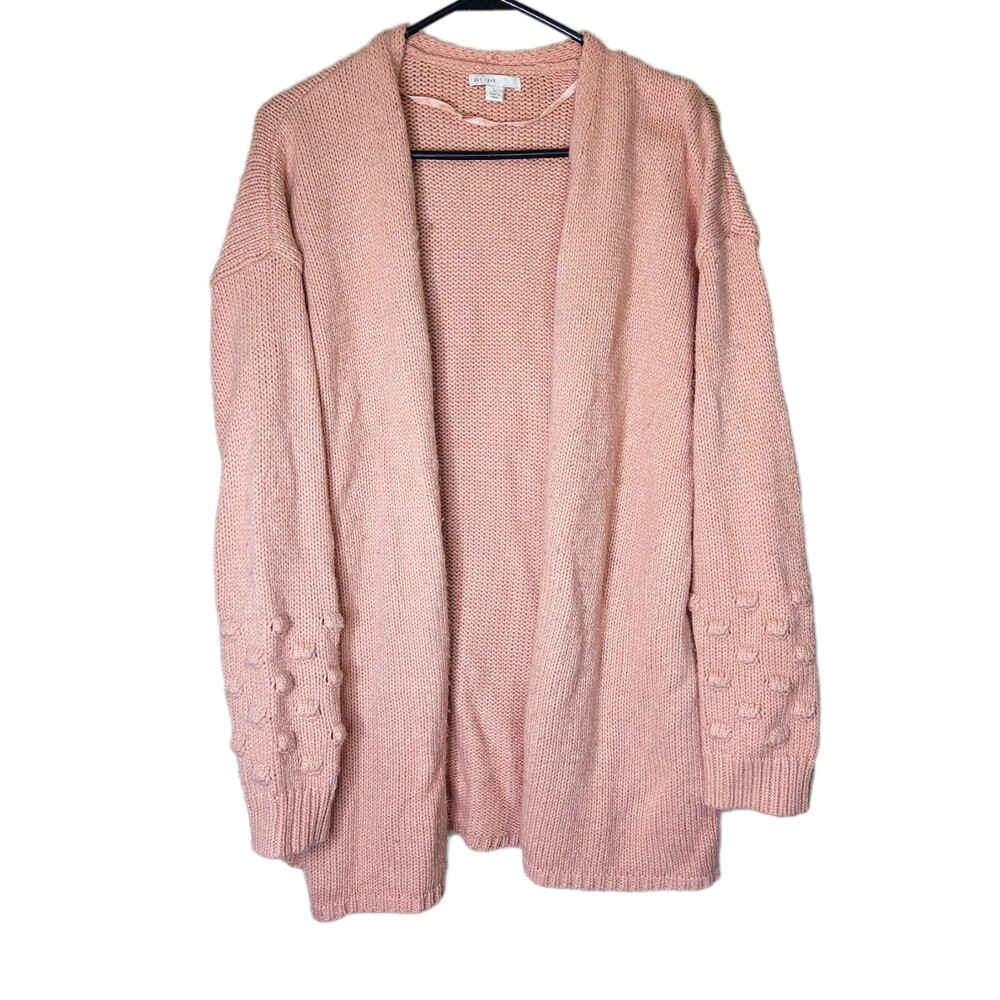 Est 1946 Pink Swiss Dot Open Front Cardigan Size Large